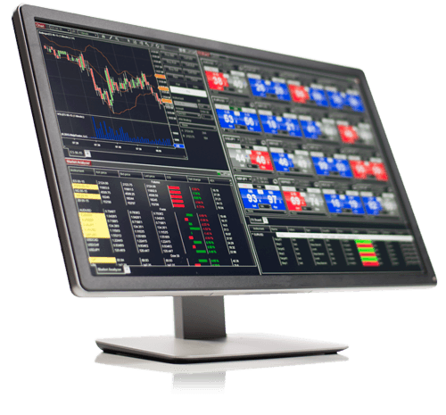 The NinjaTrader platform running on a desktop monitor
